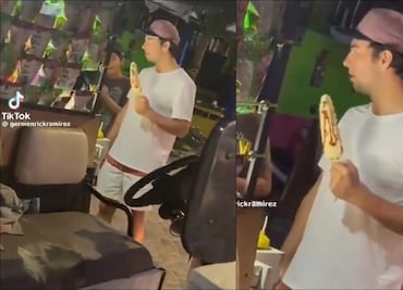 Niño 'pone en jaque' a 'Checo' Pérez mientras come un elote: '¿Cuándo va jugar a las carreras?'