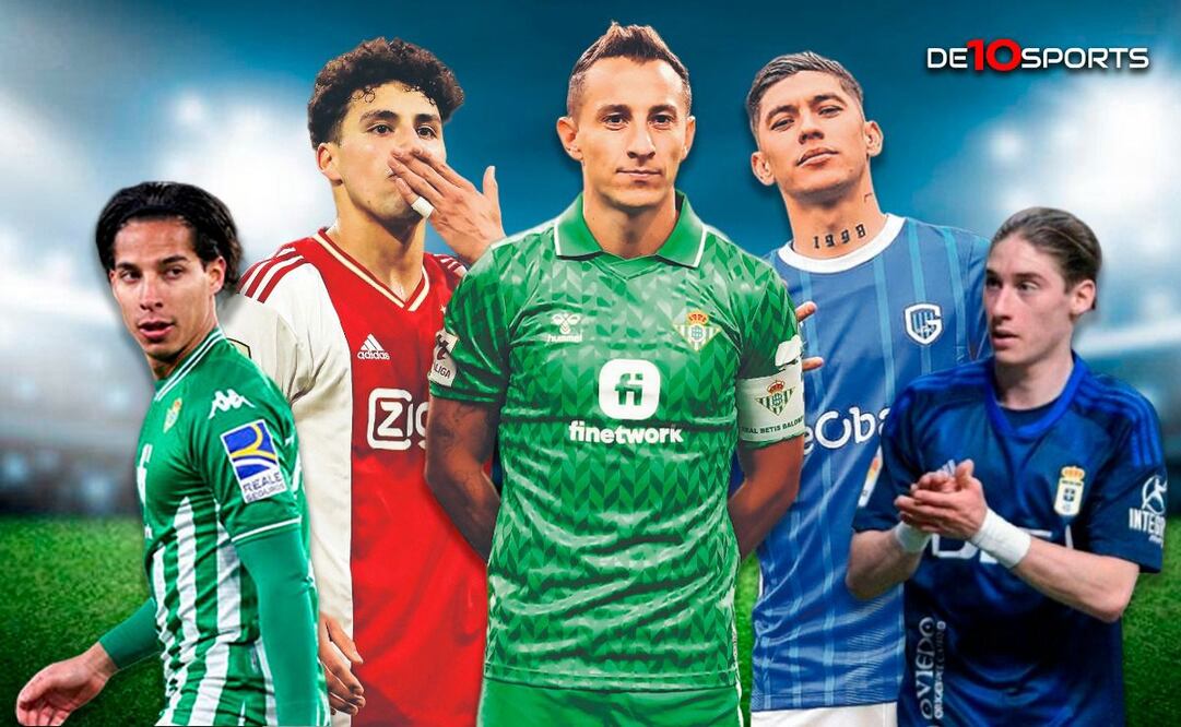 Diego Lainez, Jorge Sánchez, Gerardo Arteaga, Andrés Guardado y Marcelo Flores en sus equipos de Europa / FOTOS: El Universal