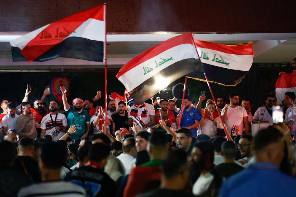 La fiesta de los aficionados de Irak en Monterrey / Foto: Diego Simón - EL UNIVERSAL