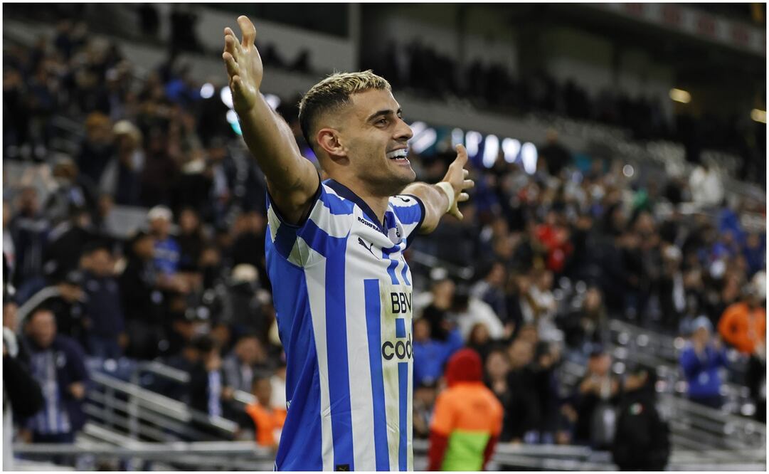 Berterame celebrando gol con Rayados - Imago7
