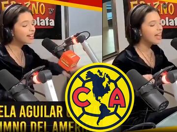 Ángela Aguilar cantó el himno del América y enamoró a los aficionados de las Águilas
