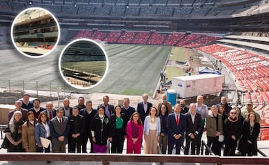 Clara Brugada 'supervisa' los avances en la remodelación del Estadio Azteca previo al Mundial 2026