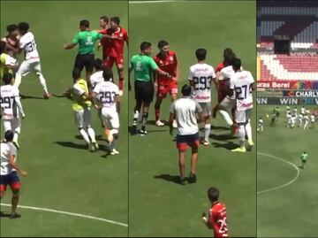 Se armó la bronca entre Chivas y Atlas de la categoría Sub 16, tras el triunfo del Rebaño en la Final