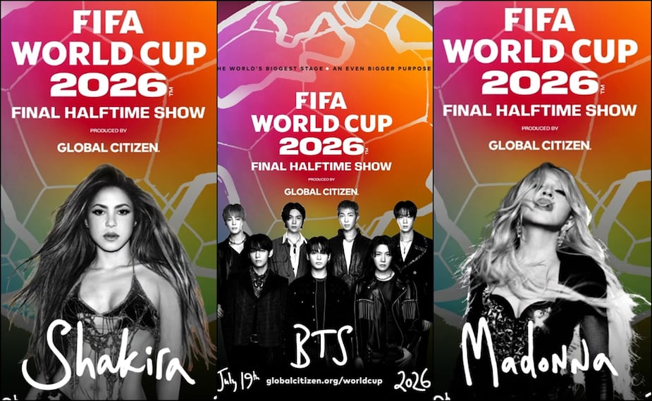 Shakira, BTS y Madonna participarán en el show de medio tiempo de la Final del Mundial. FOTOS: @fifaworldcup