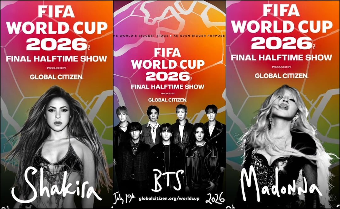 Shakira, BTS y Madonna participarán en el show de medio tiempo de la Final del Mundial. FOTOS: @fifaworldcup