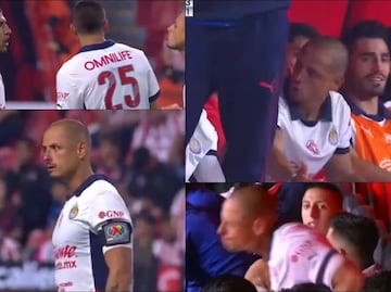 ¿Se rompió el vestidor? Chicharito fue captado en aparente discusión con sus compañeros del Rebaño