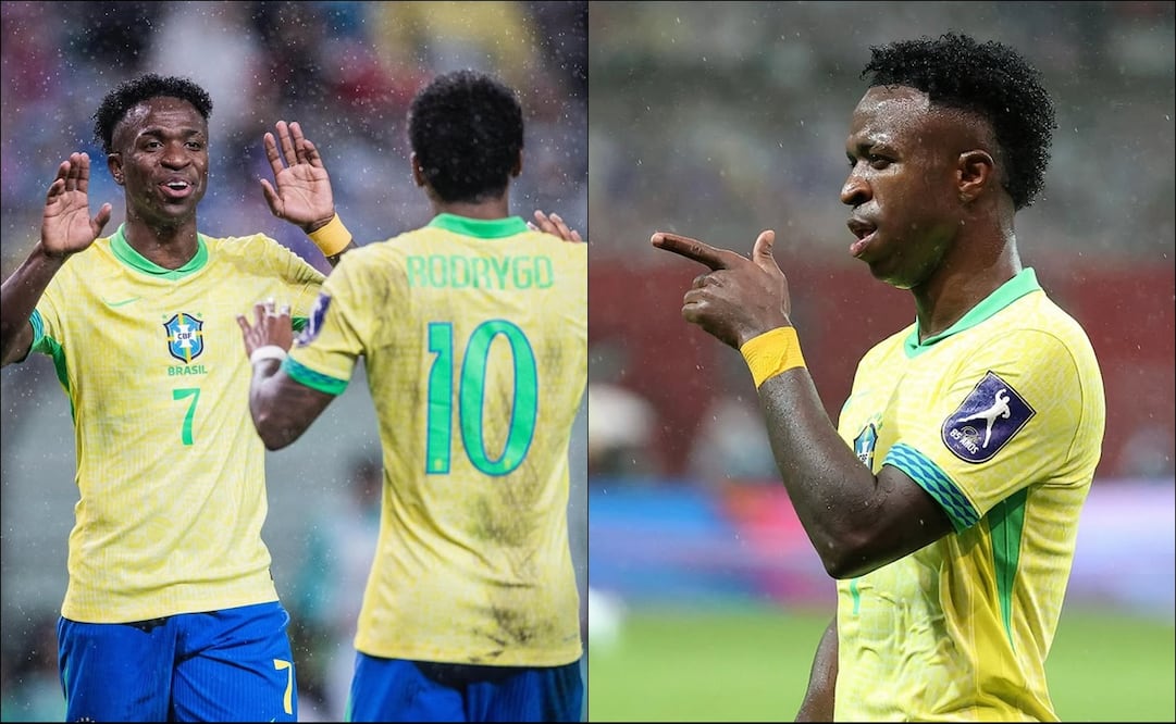 Vinícius Jr. durante algunos partidos con la selección de Brasil. FOTOS: @vinijr