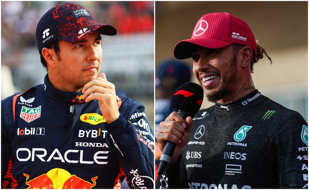 Checo Pérez y Lewis Hamilton pelean por el subcampeonato de Fórmula 1 - AFP
