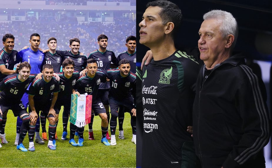 Javier Aguirre, Rafael Márquez y la Selección Mexicana, durante la victoria ante Ghana - Foto: Imago7