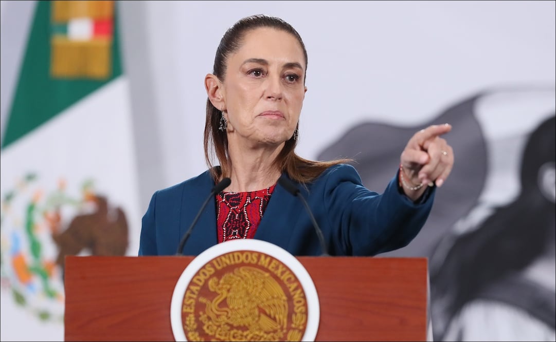 Claudia Sheinbaum, durante su conferencia de prensa matutina. FOTO: EFE