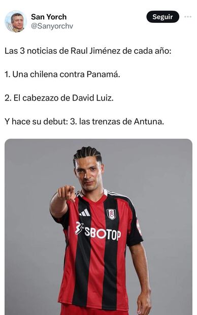 Tweets Raúl Jiménez
