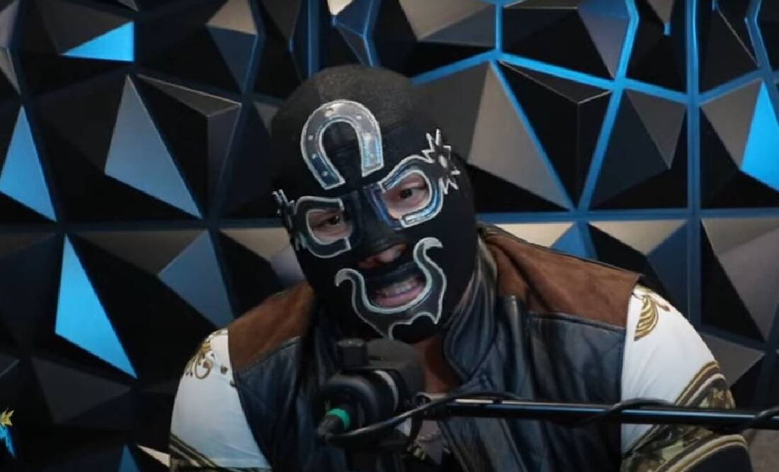 El luchador Cuatrero rompió el silencio durante el podcast 'Tras la 100 caras' que conduce su hermano Sanson. FOTO: Captura
