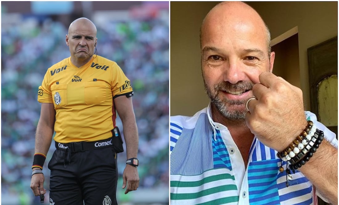 Francisco Chacón pitando en Liga MX y Luis García en una transmisión en vivo / FOTOS: Imago7 y Captura