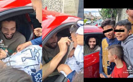 El Chino Huerta cumplió extraña petición de un niño y le autografió la frente