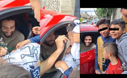 El Chino Huerta cumplió extraña petición de un niño y le autografió la frente