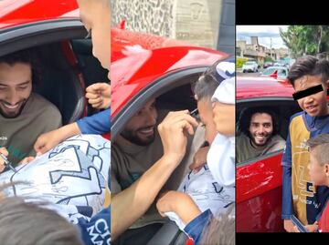 El Chino Huerta cumplió extraña petición de un niño y le autografió la frente