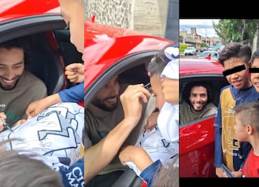 El Chino Huerta cumplió extraña petición de un niño y le autografió la frente