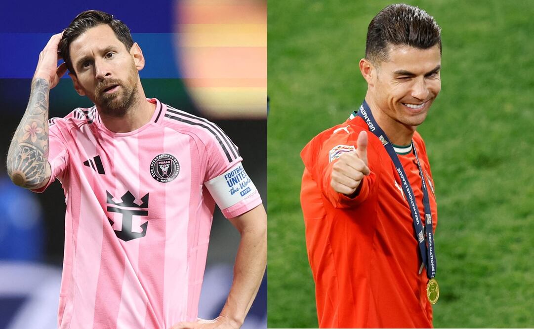 Lionel Messi con el Inter Miami y Cristiano Ronaldo con Portugal - Fotos: AFP