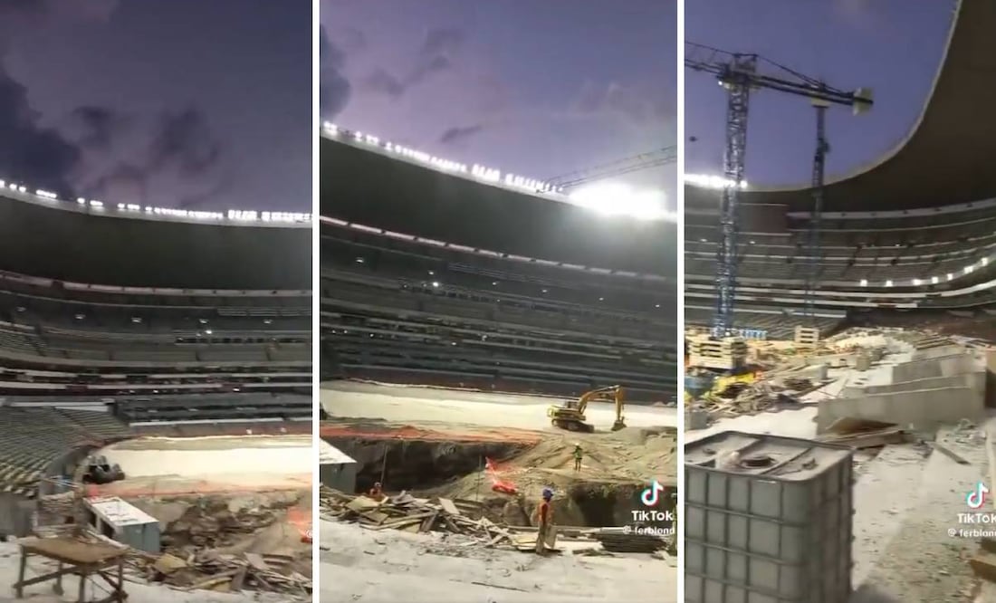 Este es uno de los videos donde mostró las obras de remodelación en el Estadio Azteca. Foto: Especial