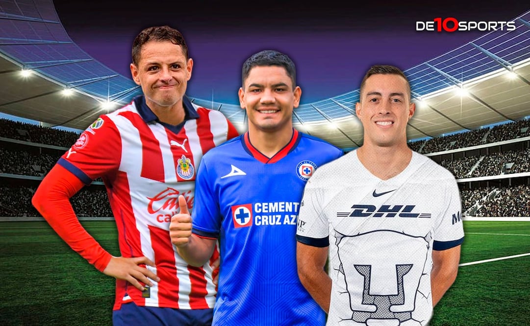 Chicharito, Fernández y Funes Mori, tienen la responsabilidad del gol en sus respectivos equipos. Foto: Especial