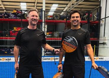 Checo Pérez y Christian Horner dejan el automovilismo para jugar pádel