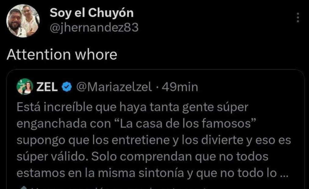 Este fue el comentario de Jesús Hernández dirigido a Mariazel. FOTO: Captura