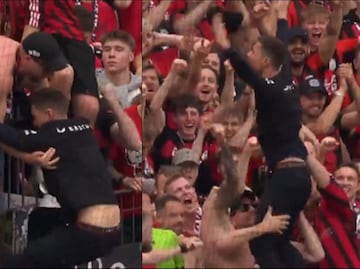 VIDEO: Xabi Alonso fue a festejar con los ultras del Bayer Leverkusen el campeonato de Bundesliga