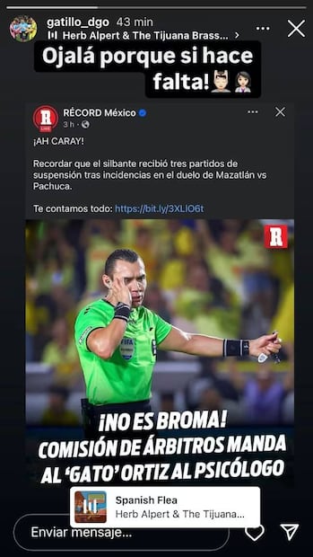 Mediante redes sociales el Gato Ortiz ironizó con la información de su visita al psicólogo. Foto: Especial