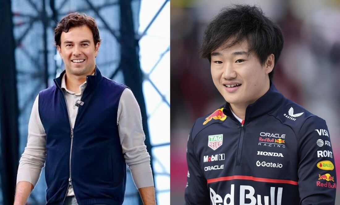 Checo Pérez y Yuki Tsunoda - Foto: @schecoperez y AP