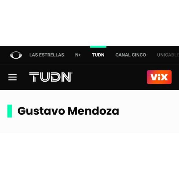Gustavo Mendoza ya aparece en la página de TUDN. Foto: Especial