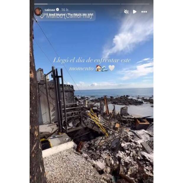 Saioa Cañibano, esposa de Carlos Vela, mostró cómo quedó su casa junto al mar tras los devastadores incendios en Los Ángeles. Foto: Especial