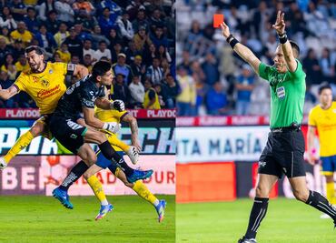 El fuerte choque entre Henry Martín y Carlos Moreno; ¿debió ser expulsión para el portero de Pachuca?