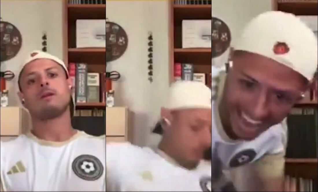 Javier Hernández sufrió una aparatosa caída. FOTOS: Capturas