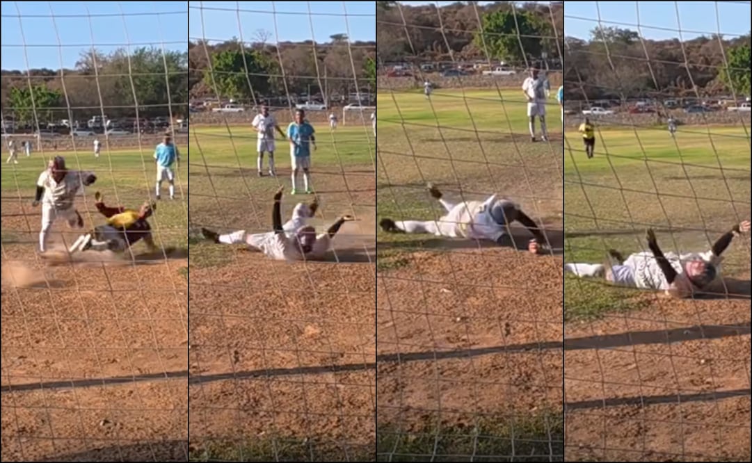 El futbolista rodó, rodó y rodó, tras ser trompicado dentro del área en pleno partido. FOTOS: Capturas