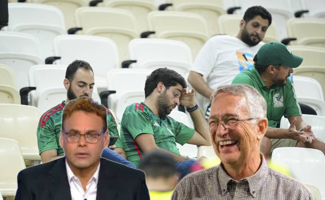 David Faitelson, Ricardo Salinas y afición mexicana en Qatar 2022 / FOTOS: Capturas e Imago7