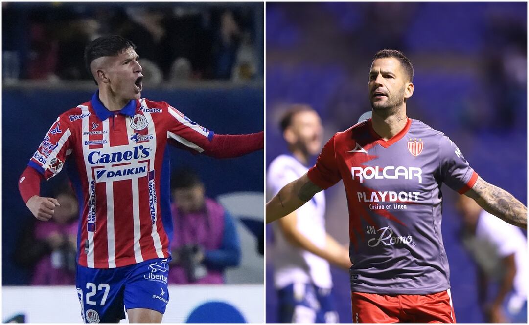 Benajmín Galdames y Edgar Méndez festejando goles con San Luis y Necaxa, respectivamente / FOTOS: Imago7