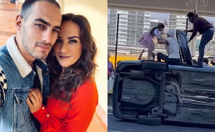 Michel, hijo de Consuelo Duval, rescata a dos niños tras accidente de auto