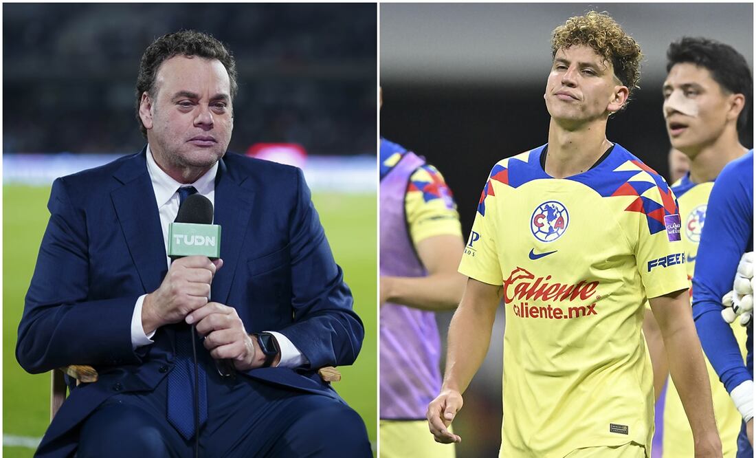 David Faitelson, analista de TUDN, e Igor Lichnovsky, jugador del América - Foto: Imago7