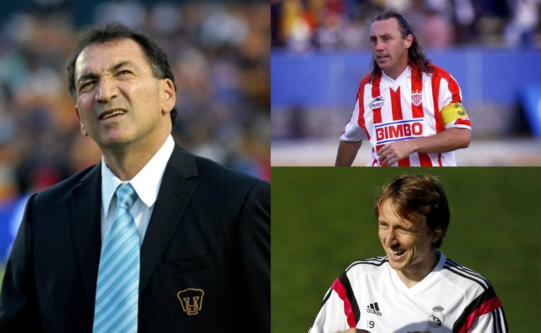 Mario Carrillo como director técnico de Pumas, Alex Aguinaga con Necaxa y Luka Modric riendo con Real Madrid / FOTO: Especial e Interna