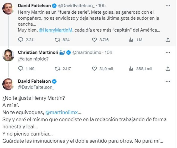 Faitelson y Martinoli protagonizaron discusión en redes sociales - Especial