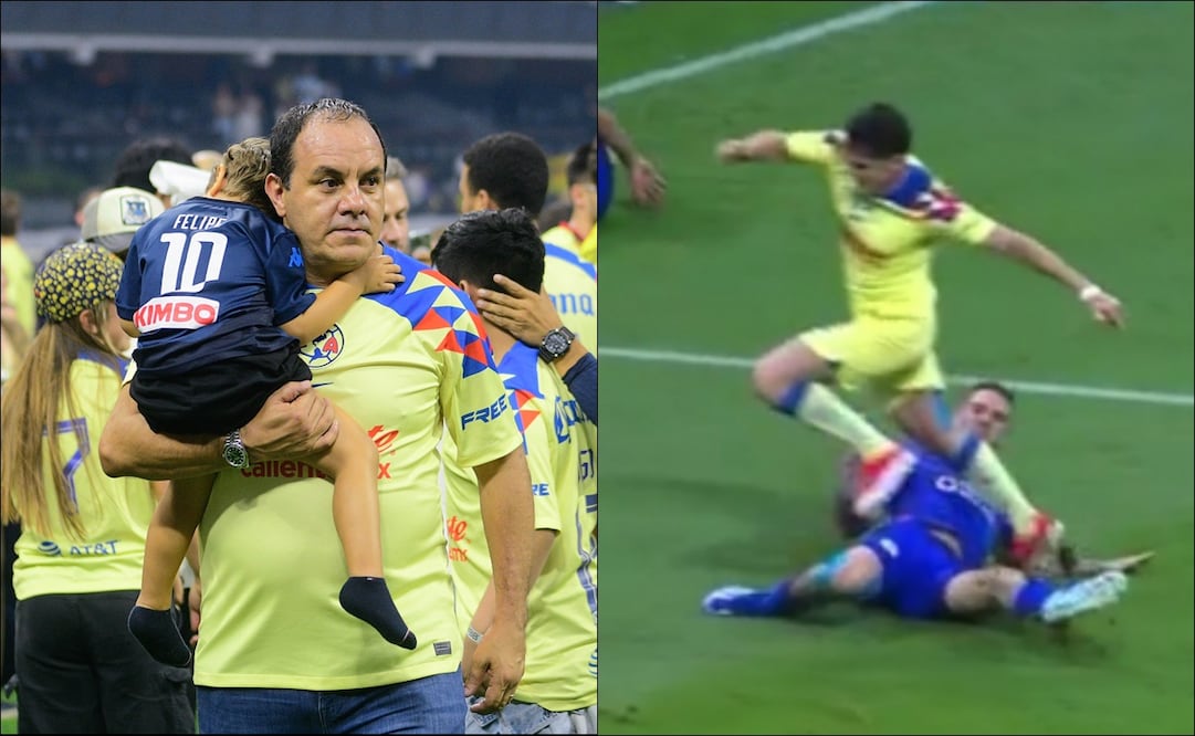 Cuauhtémoc Blanco si vio penalti en la jugada de Rotondi sobre Israel Reyes. FOTOS: Imago7 / Captura