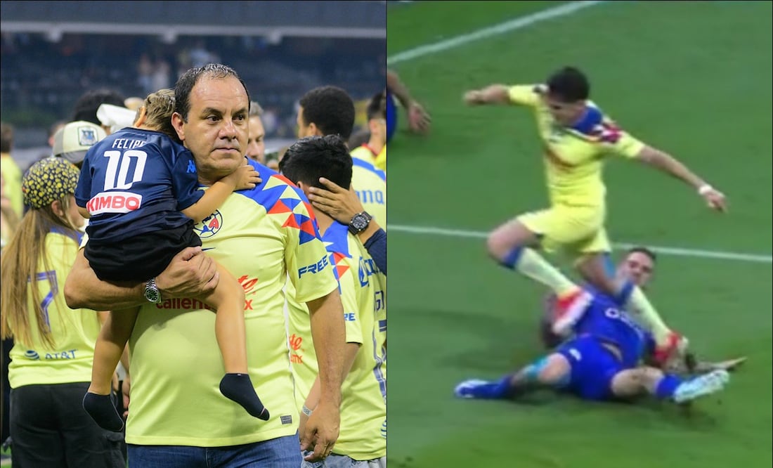 Cuauhtémoc Blanco si vio penalti en la jugada de Rotondi sobre Israel Reyes. FOTOS: Imago7 / Captura