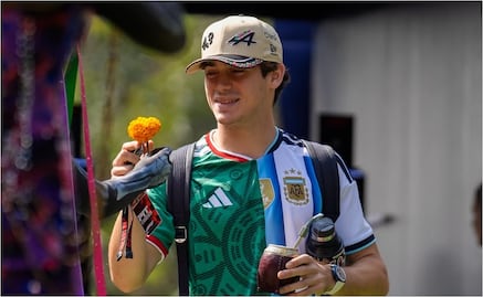 Franco Colapinto luce un jersey mitad mexicano y mitad argentino para el GP de México
