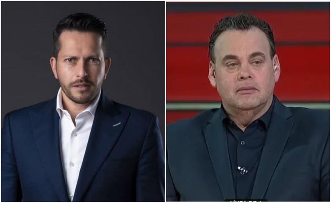 Carlos Guerrero, comentarista de Azteca Deportes, y David Faitelson, analista de TUDN