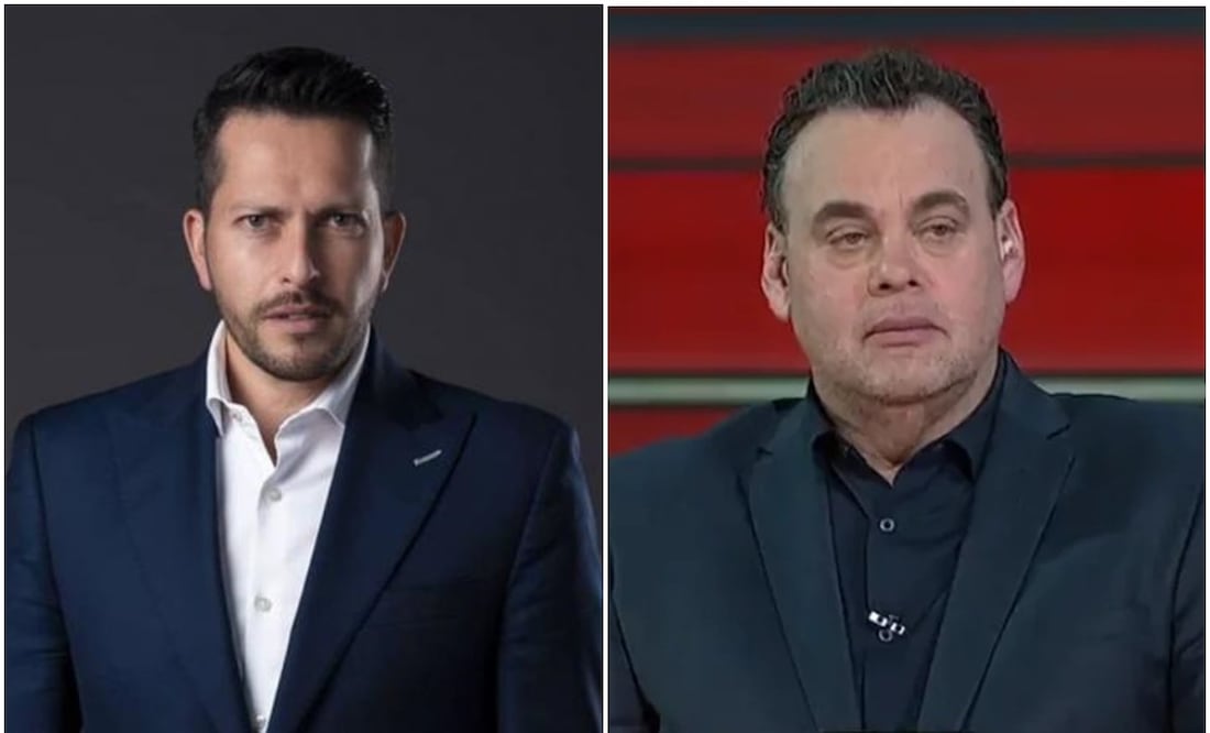 Carlos Guerrero, comentarista de Azteca Deportes, y David Faitelson, analista de TUDN