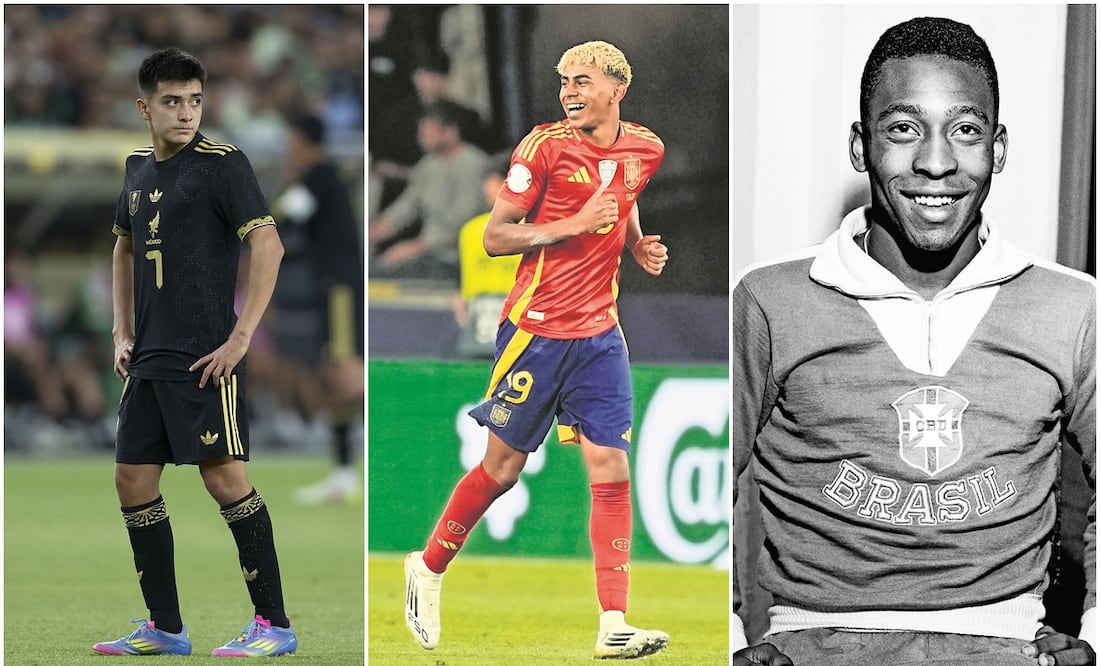 Gilberto Mora, Lamine Yamal y Pelé Foto: Imago7 / AP