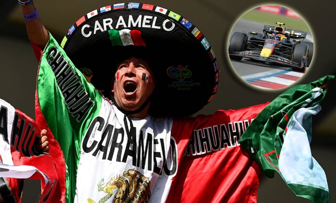 'Caramelo' apoya al piloto mexicano Sergio Pérez. FOTO: @F1 / EFE