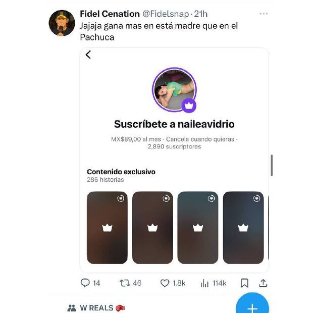Esta fue la invitación al contenido exclusivo de Nailea Vidrio que apareció a través de sus historias de Instagram. FOTO: Captura