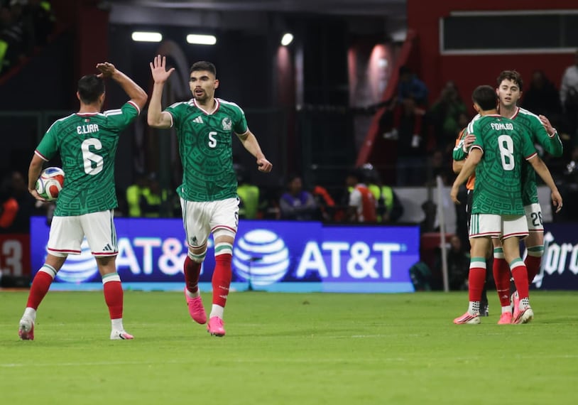 Selección Mexicana en festejo de gol, durante su último partido de preparación para el Mundial de 2026 ante Serbia - Foto: Carlos Mejía/EL UNIVERSAL