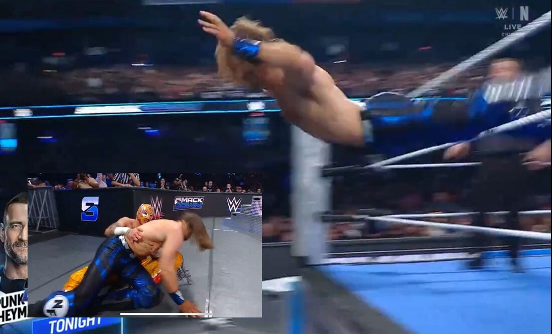 El luchador pudo reaccionar de último momento | FOTOS: Redes Sociales